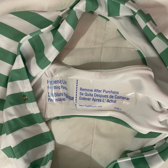 Victoria’s Secret bikini with green and white stripes NWT Size M - Picture 7 of 10